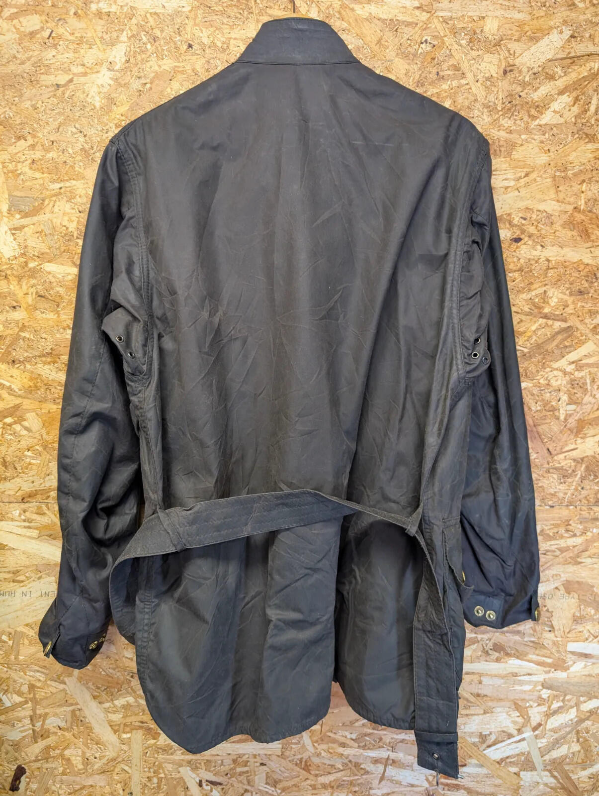 Vintage Barbour Beacon Jacket Wax Jacket Mens Medium C40 Black A132 Belted 90s