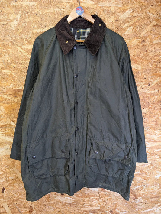 Vintage Barbour Gamefair Wax Jacket Large C42 107cm Olive Green A123 Cotton 80s