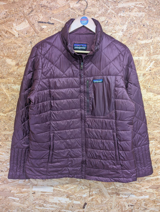Patagonia Radalie Parka Jacket XL Women Burgundy Quilted Padded Nano Puff Coat