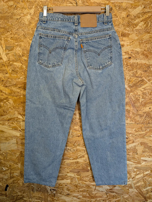 Levis 15951 Relaxed Fit Tapered Jeans W28 L25 Women High Waist Orange Tab 90s