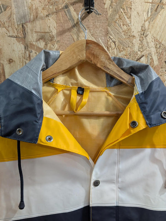 Helly Hansen Jacket Small XS Waterproof Oilskin Anorak Vintage 90s Pvc Raincoat