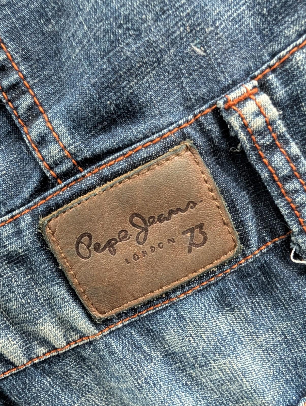 Pepe Jeans London Denim Sleeveless Dress Medium Washed Blue Y2K 2000 Jean Boho