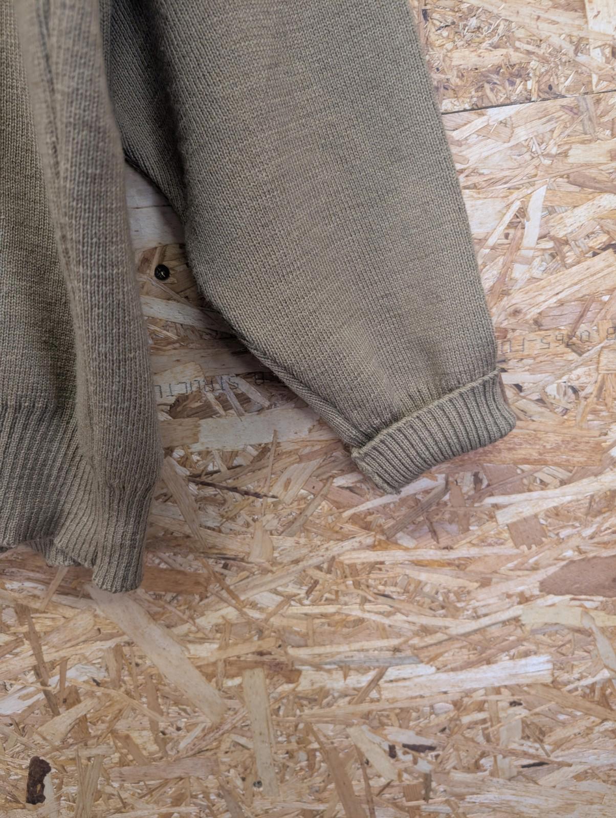 Filson Henley Guide Jumper XL Men Wool Khaki Tan Brown Shoulder Patch Made USA