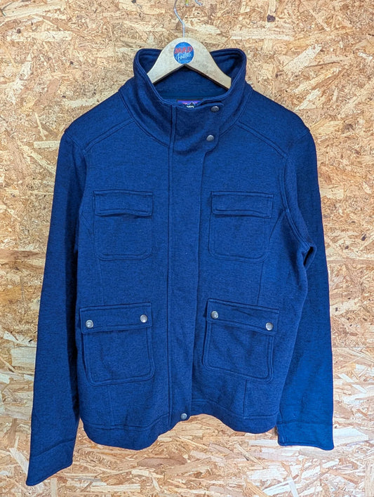 Patagonia Better Fleece Jacket Womens XL Blue Polyester Full Zip Snap Sweater