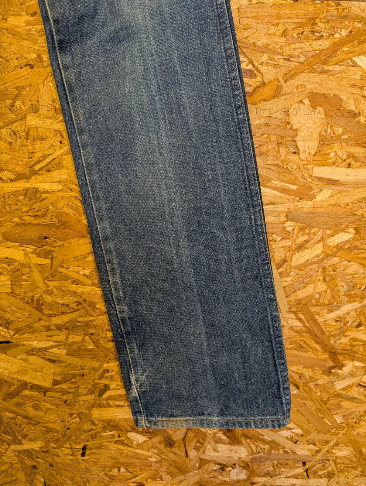 Vintage Wrangler 13MWZ Jeans Mens W27 L34 Blue Denim Straight Leg Zip Fly 80s