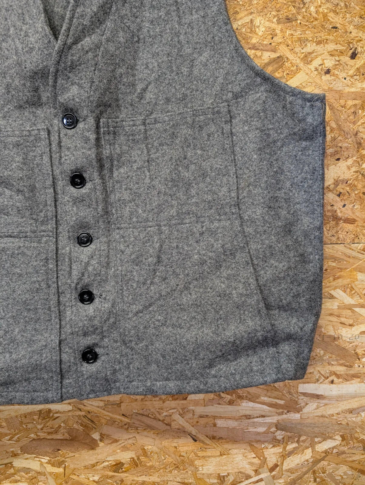 Filson Mackinaw Wool Vest Men XL 44 Heather Grey Gilet USA Pocket USA Body Thick