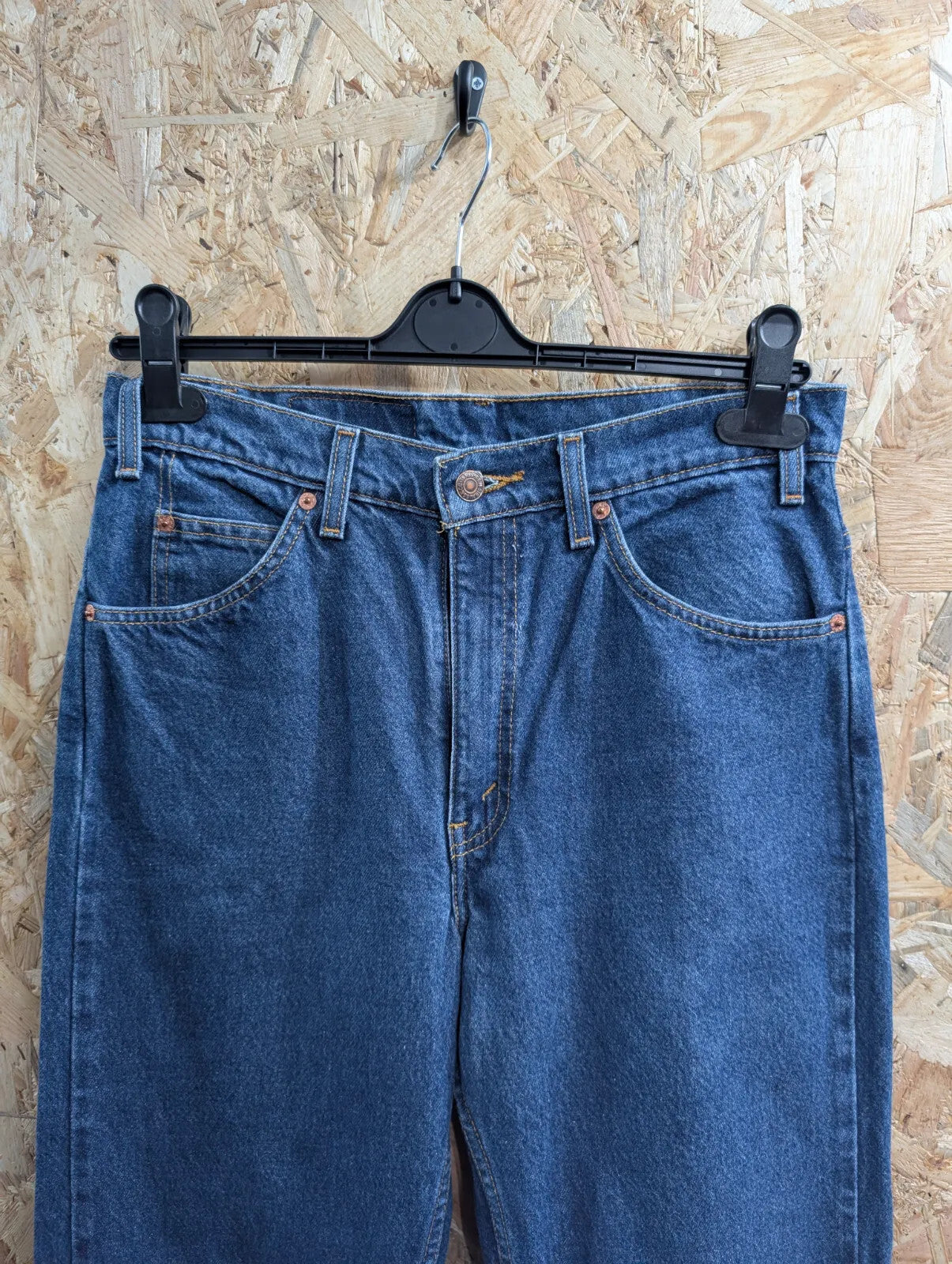 Vintage Levis 505 Blue Denim Jeans Mens W33 L32 Orange Tab Straight Mexico 90s