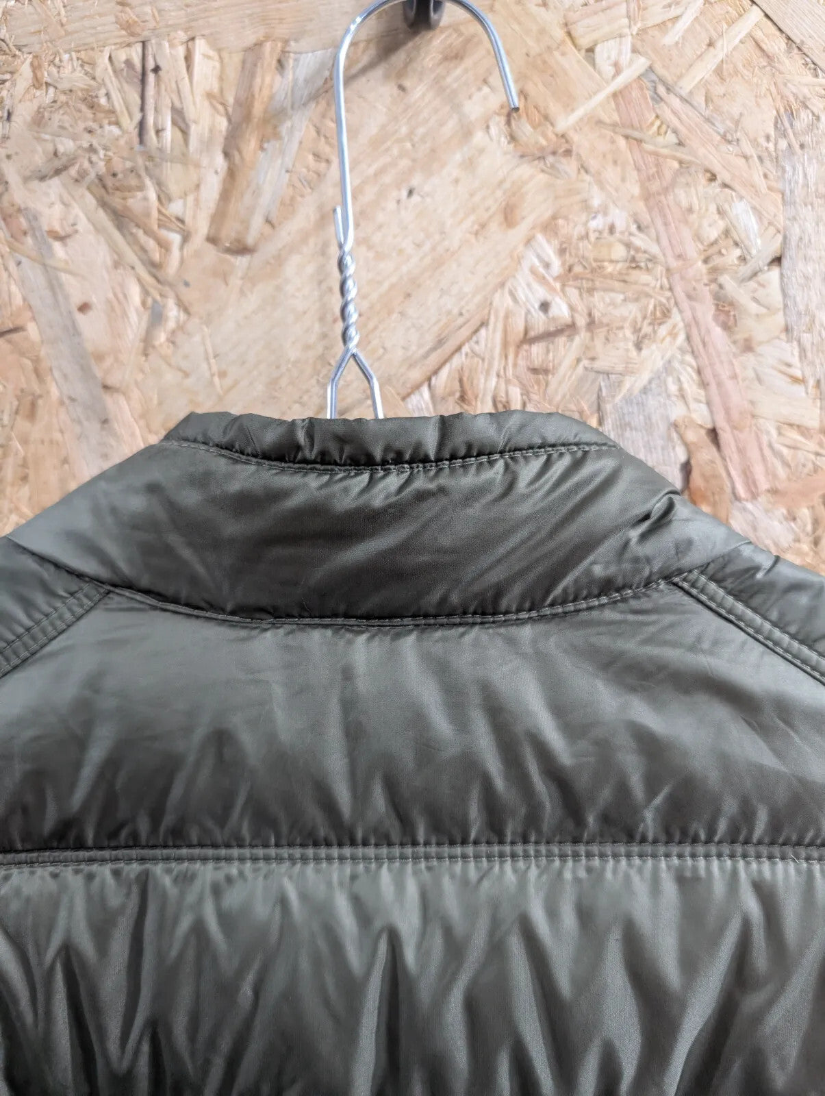 Belstaff Halewood Down Jacket Mens Medium Olive Green Down Feather Quilted