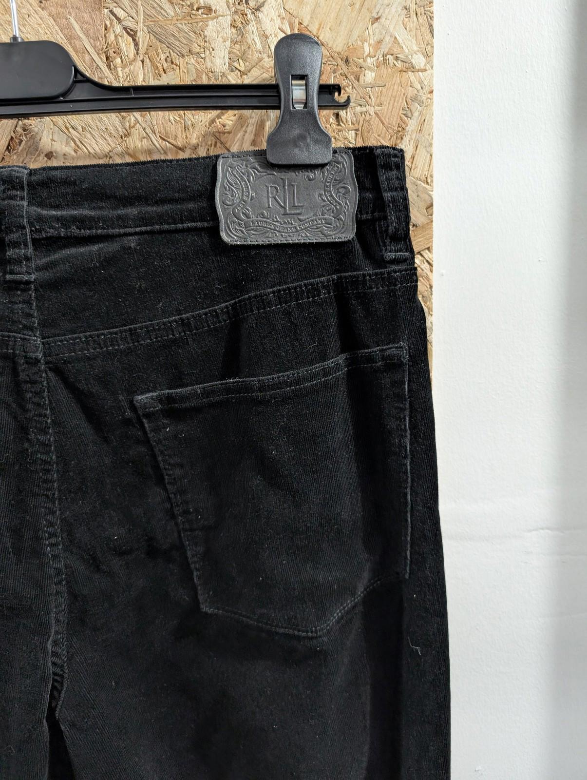 Ralph Lauren Trousers UK14 W32 L32 Women Black Jeans Company Bootcut Corduroy