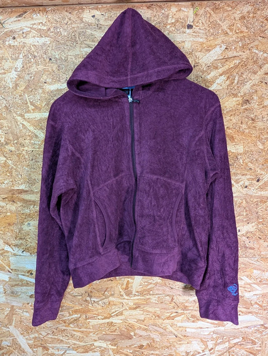 Patagonia Rhythm Fleece Jacket Womens Medium Purple Full Zip Hooded Walking Y2K