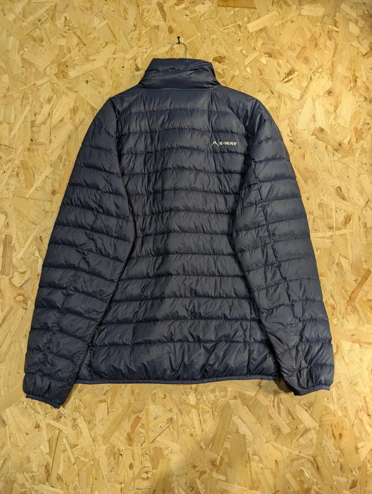 K Way Drake Puffer Jacket Mens Large Navy Duck Down Filled 650 Power Lightweight