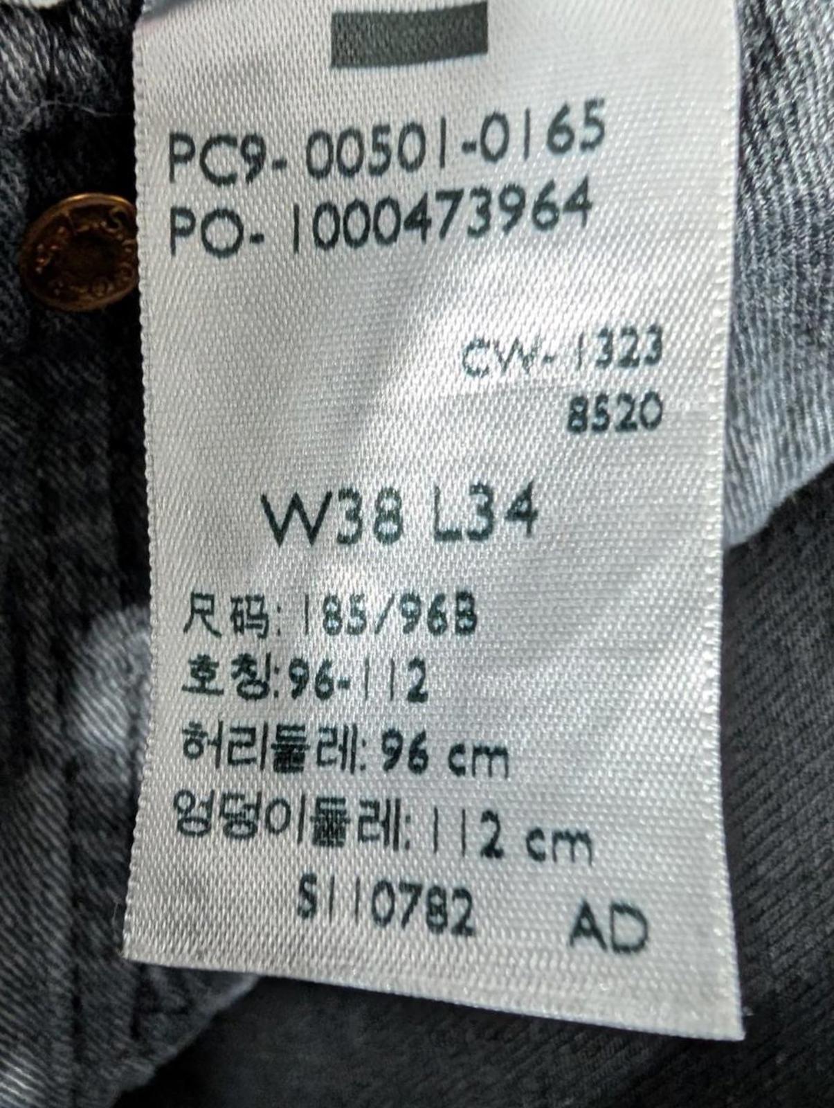 Levis 501 Black Jeans W38 L34 Men Vintage Straight Leg Button Fly Premium Big-E