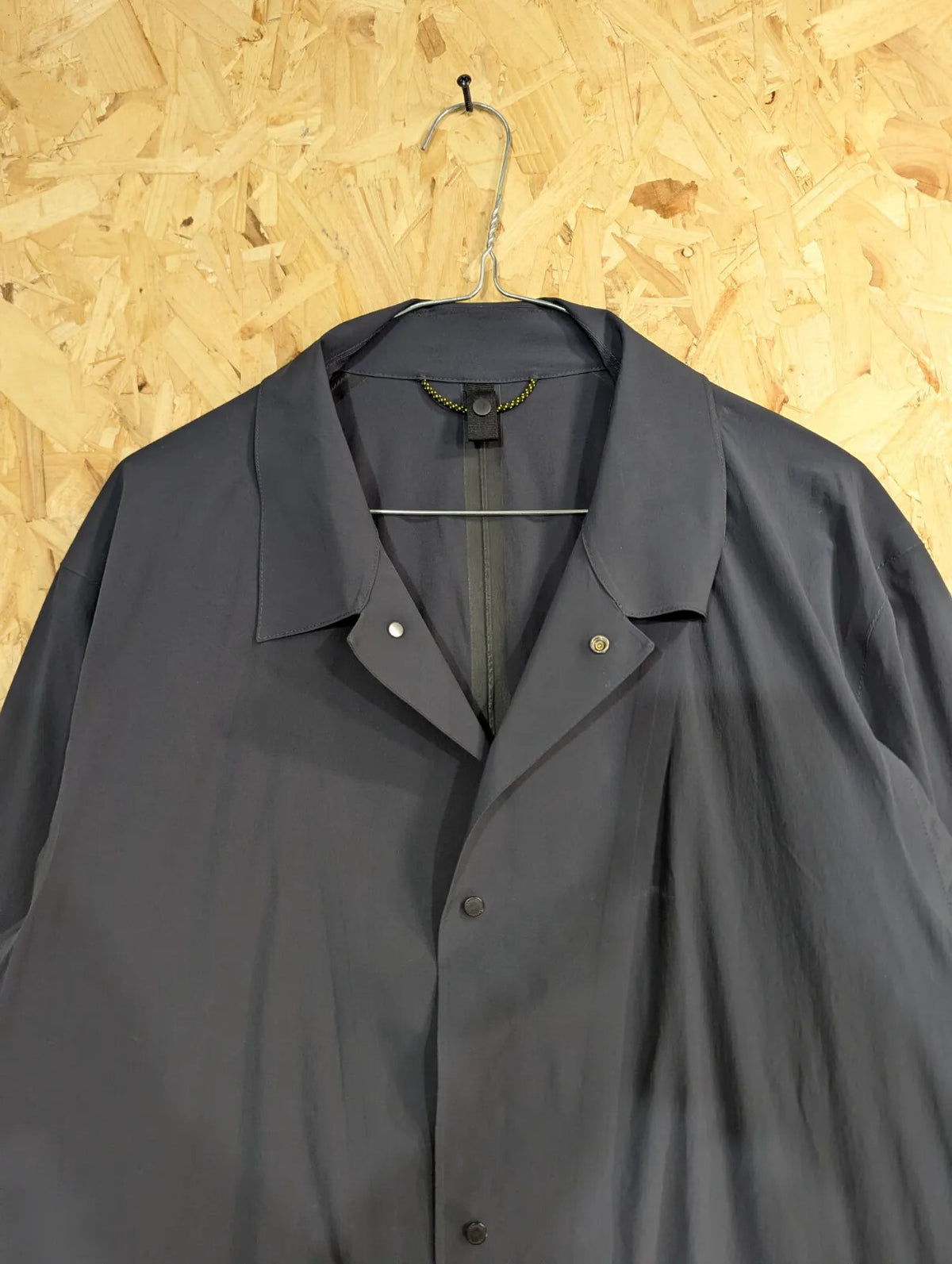 Lacoste Rain Jacket Mac Mens Medium Navy Snap Front Longline Lightweight Trench