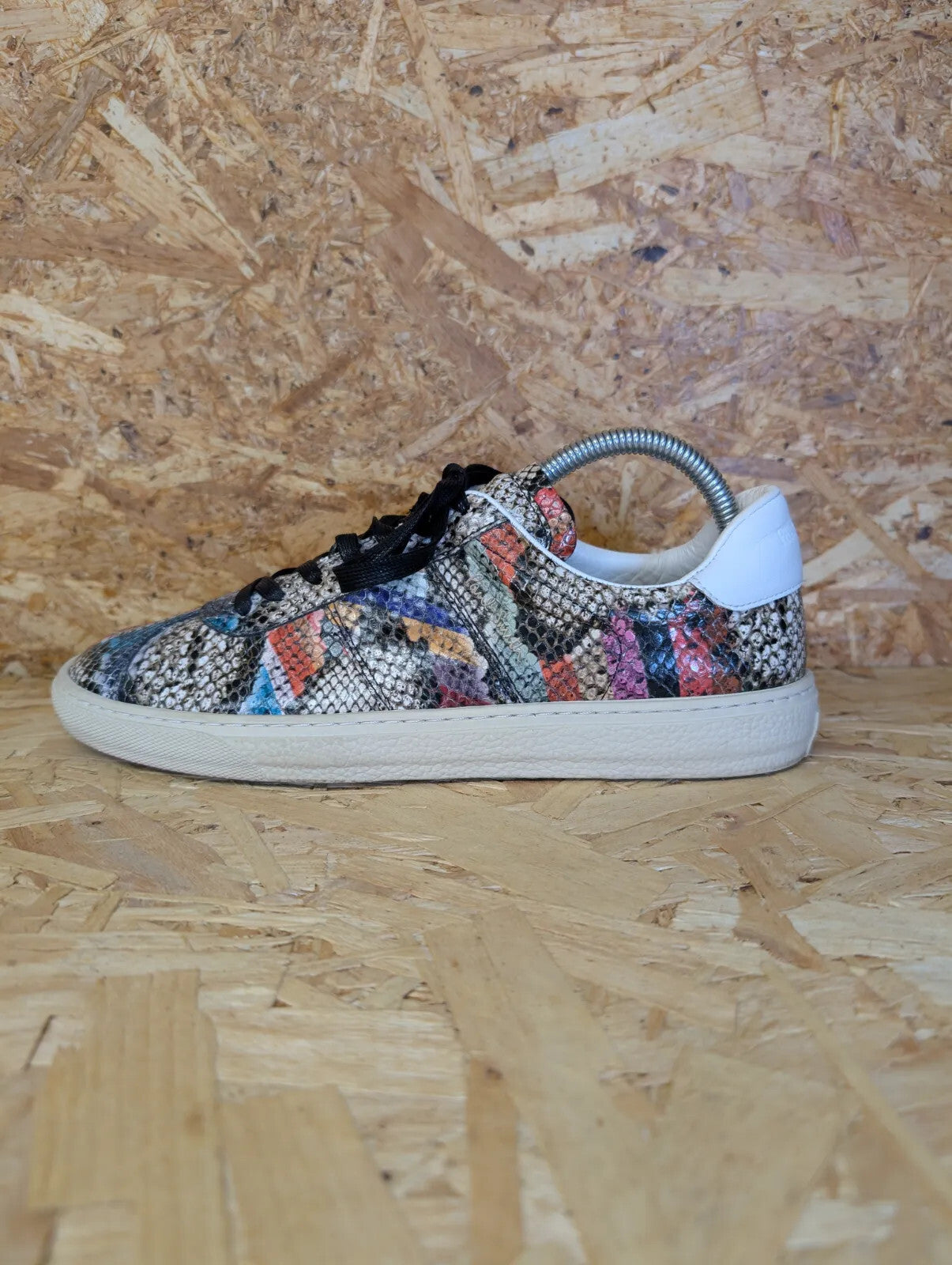 Paul Smith Lace Up Trainers UK 7.5 Peace Leather Snake Low Top 50th Anniversary