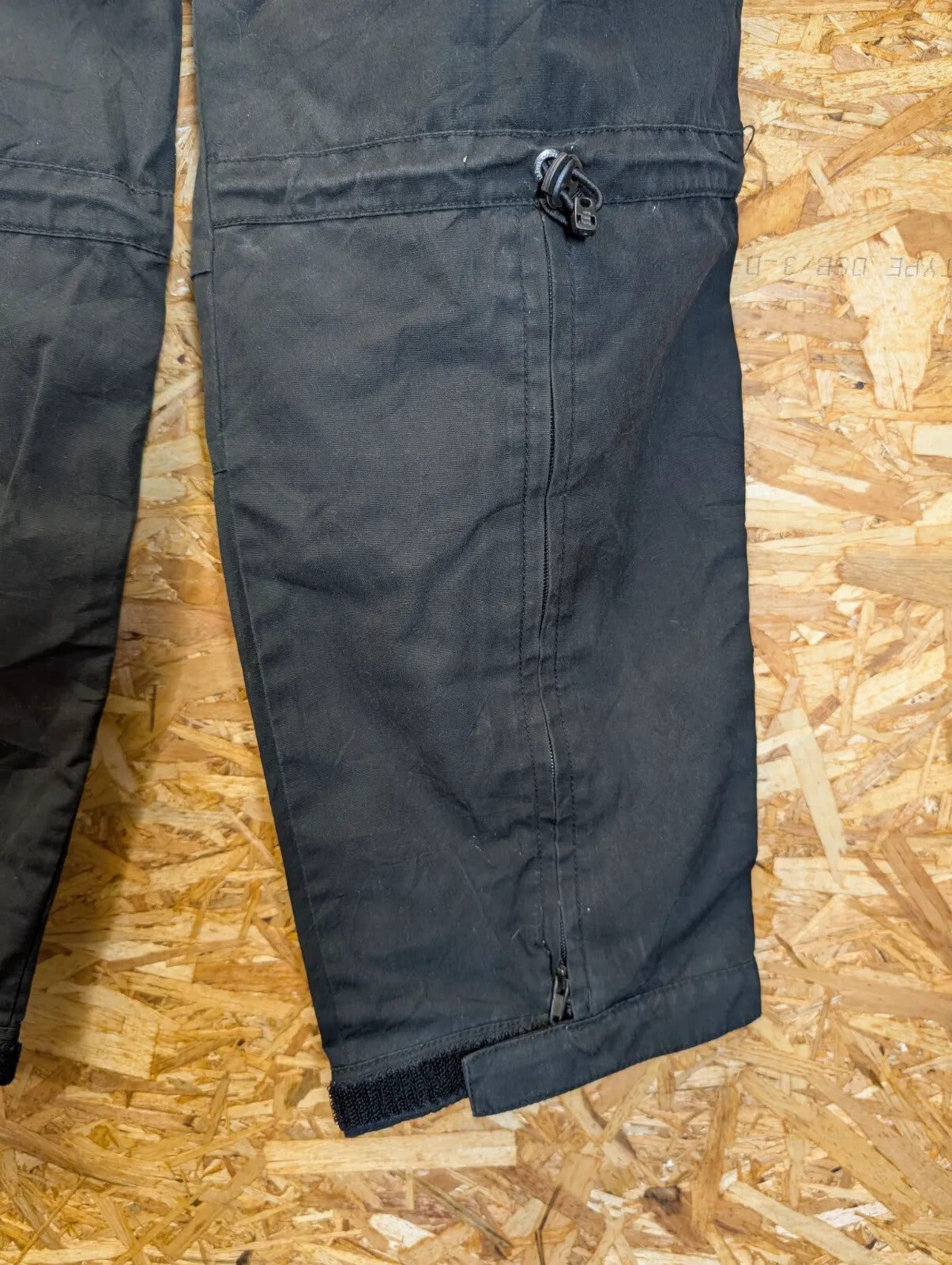 Fjallraven G1000 Cargo Trousers Mens W32 L32 Elastic Waist Black Cotton Hiking