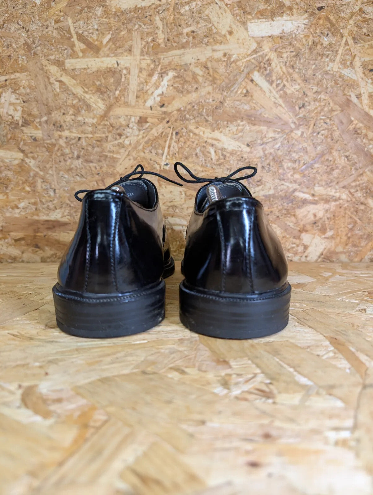 Clifford James Patent Leather Dress Shoes Mens UK 9 EU 43 Black Lace Up Oxford
