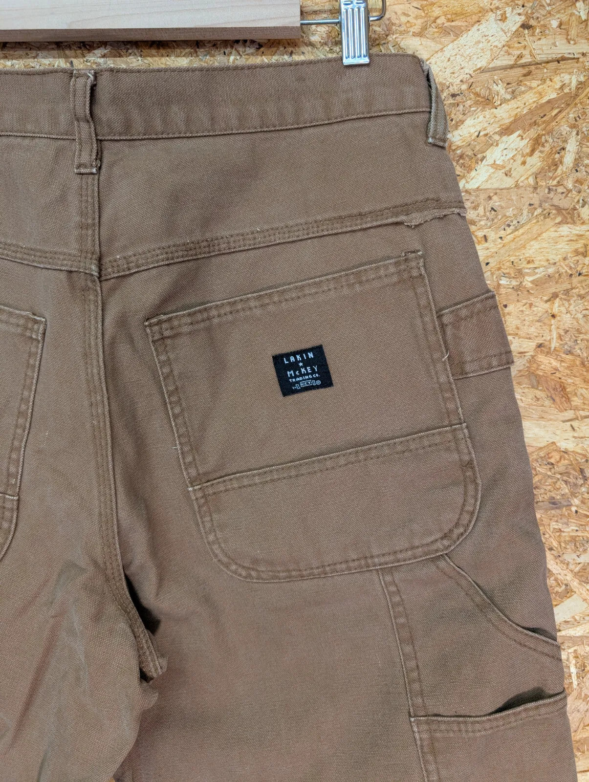 Lakin Mckey Trading Co Carpenter Pants Brown Canvas Cargo Utility Vintage Jeans