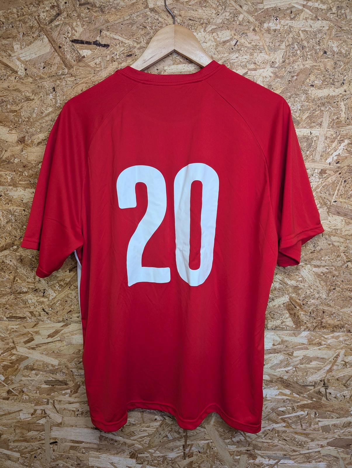 Jersey Puma JPL Football Shirt Mens XL Red Striped Short Sleeve Sports Top