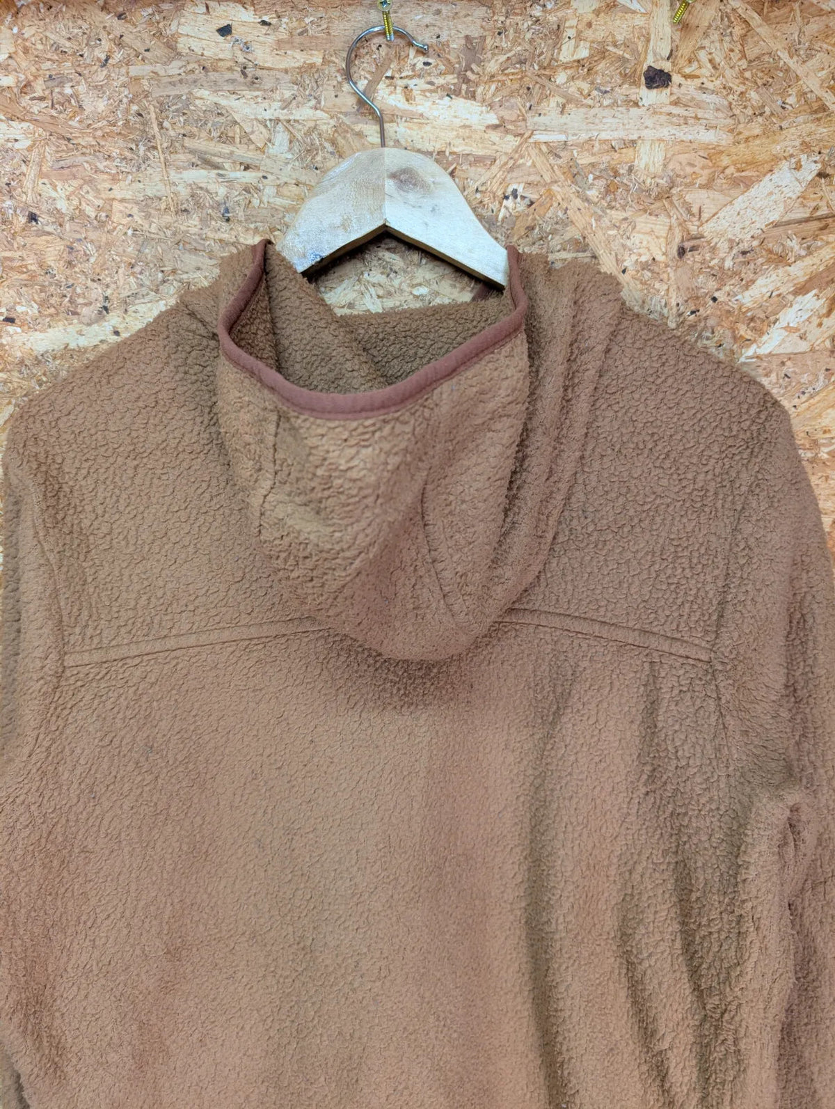 Patagonia Retro Pile Fleece Hoodie Jacket Women Medium Brown Fully Zip Synchilla