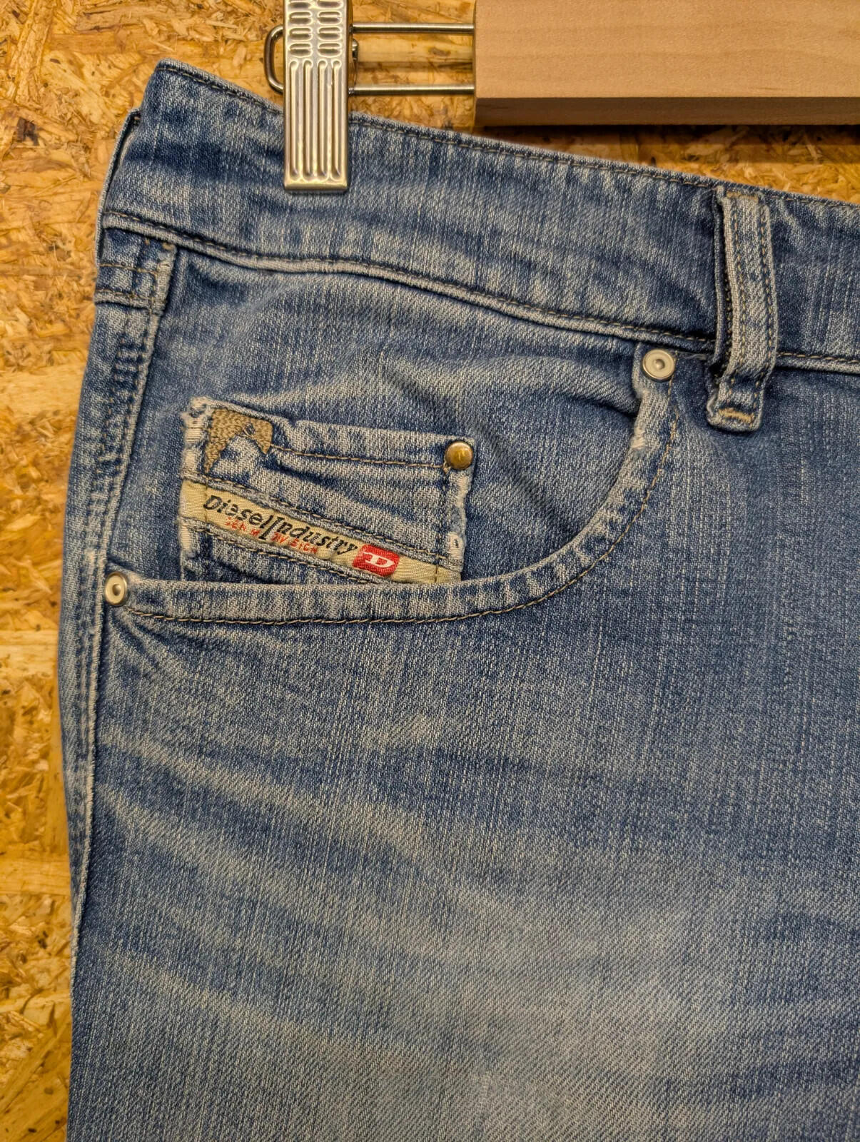 Diesel Vixy Bootcut Jeans Womens W30 L32 Blue Stretch Faded Wash Button 008SR