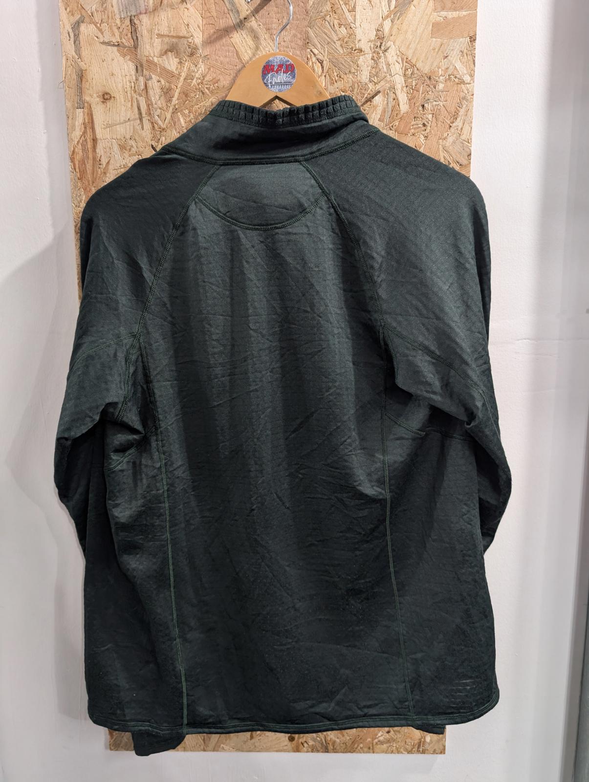 Patagonia Mens Small R1 Full-Zip Jacket Microgrid Fleece Green Yellow Sweater