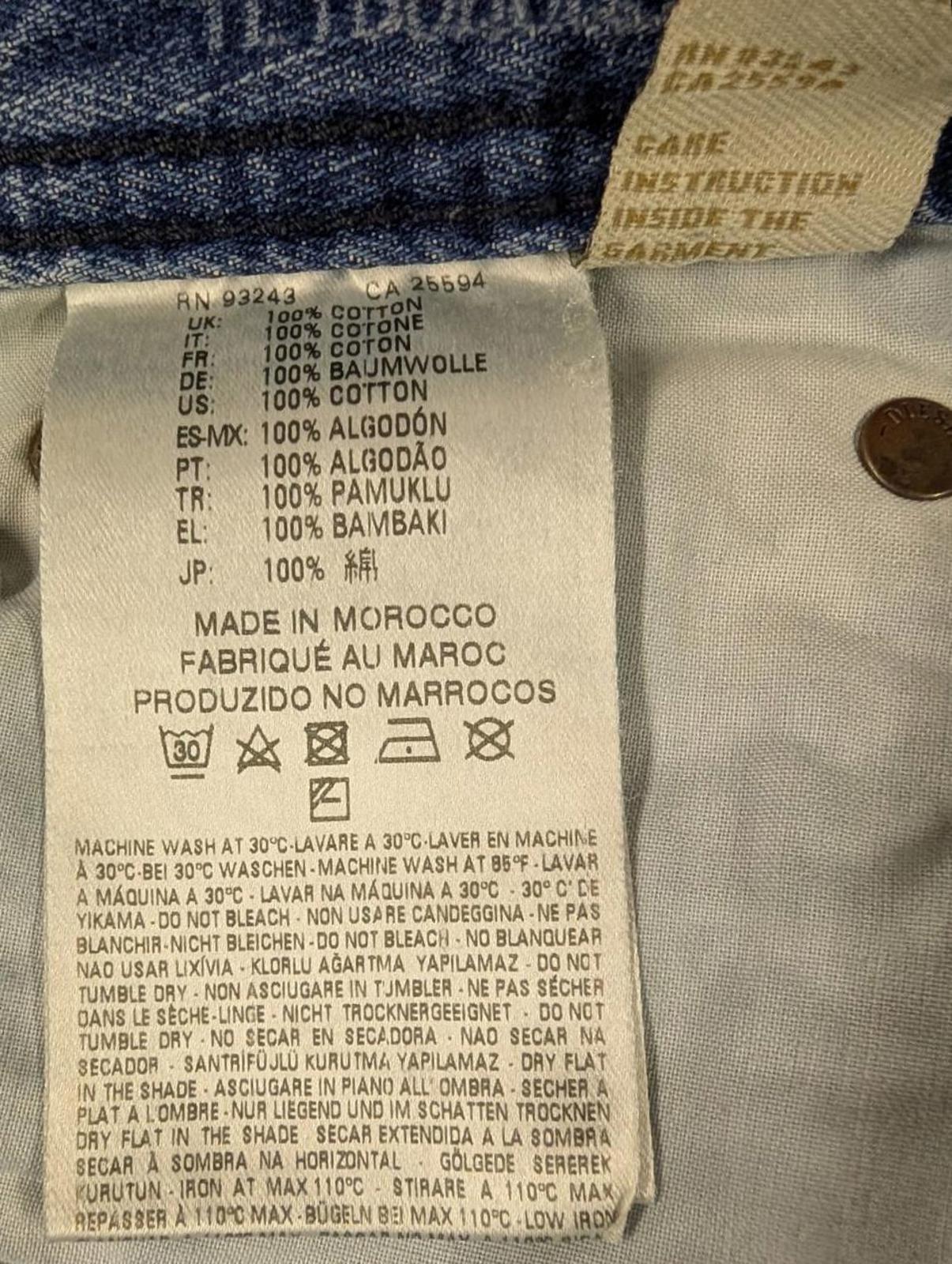 Diesel Viker Jeans W31 L30 0R90L Mid Blue Denim Regular Straight Button Fly