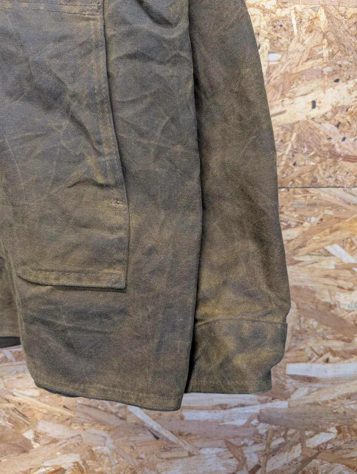Filson Tin Cloth Cruiser Jacket Men XL Brown Snap USA Oil Waxed Packer Mackinaw