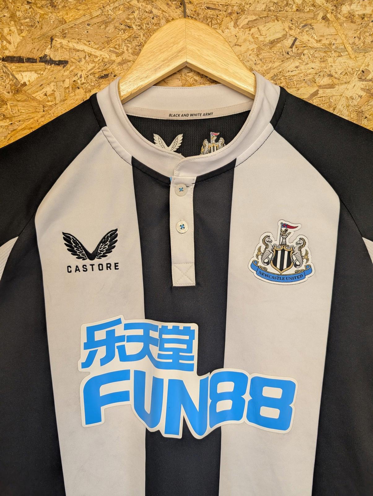 Newcastle United Football Shirt Mens Large 22 23 Castore Striped Short Sleeve