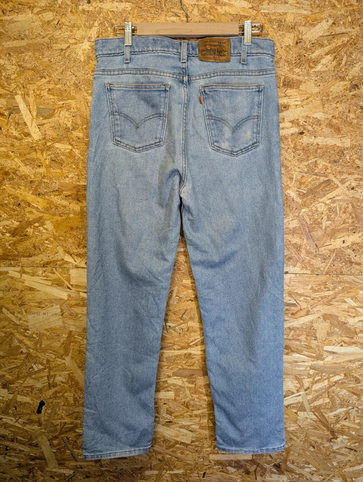 Vintage Levis Bronze Tab Jeans Mens W33 L30 Light Blue Denim Flex Zip Fly 90s