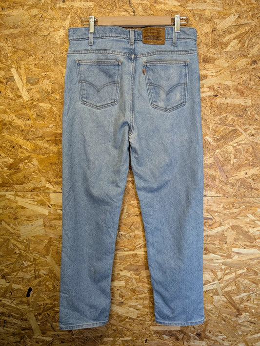 Vintage Levis Bronze Tab Jeans Mens W33 L30 Light Blue Denim Flex Zip Fly 90s