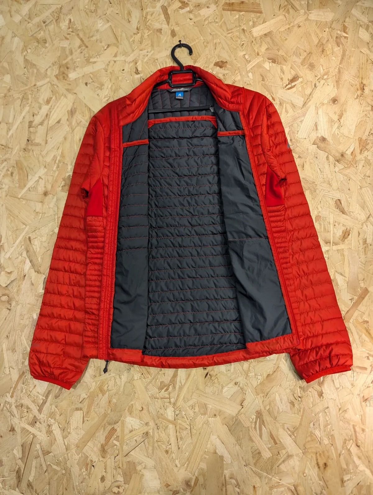 Eddie Bauer Puffer Jacket Mens Small Red Down Filled 800 Fill Power Pertex