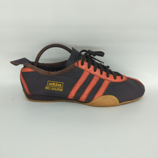 Adidas Melbourne Brown Orange Leather Casuals Trainers Rare 2004 UK 7 Eur 41