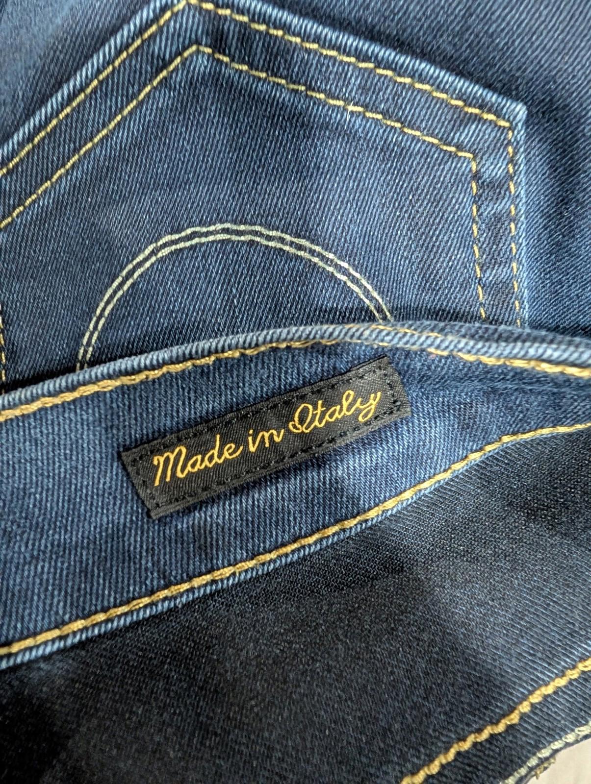 True Religion Jeans W28 L30 Women Chrissy Skinny Dark Navy Blue Stretch Denim