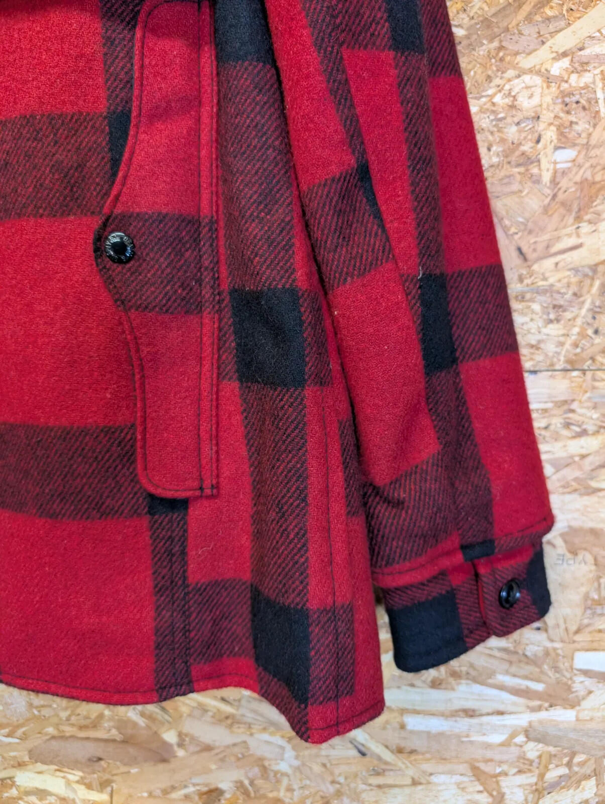 Ralph Lauren Denim & Supply Jacket Mens S Mackinaw Red Wool Buffalo Plaid Sherpa