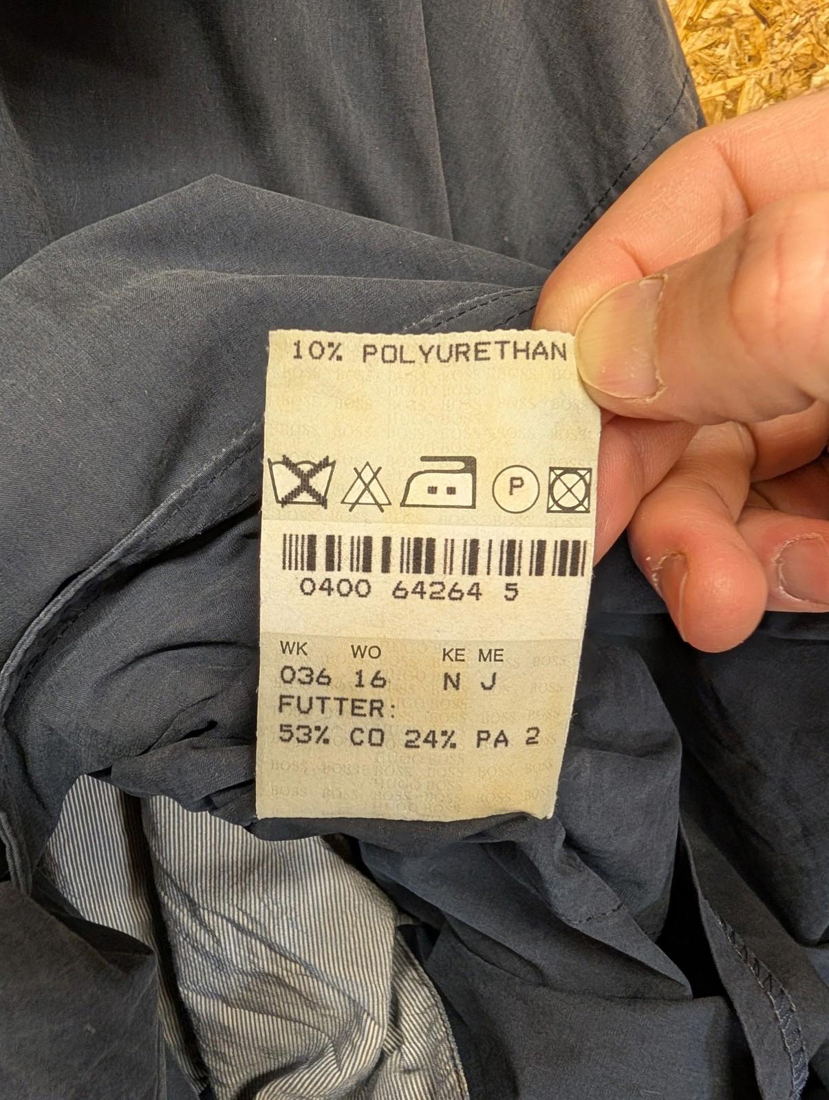 Boss Falcon Trench Coat Mens 2XL 52 Mac Button Front Navy Blue Vintage 90s