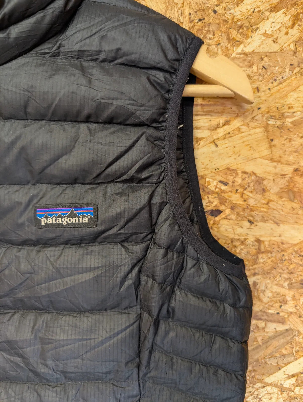 Patagonia Down Sweater Vest Womens Small Black Puffer Gilet Quilted Bodywarmer