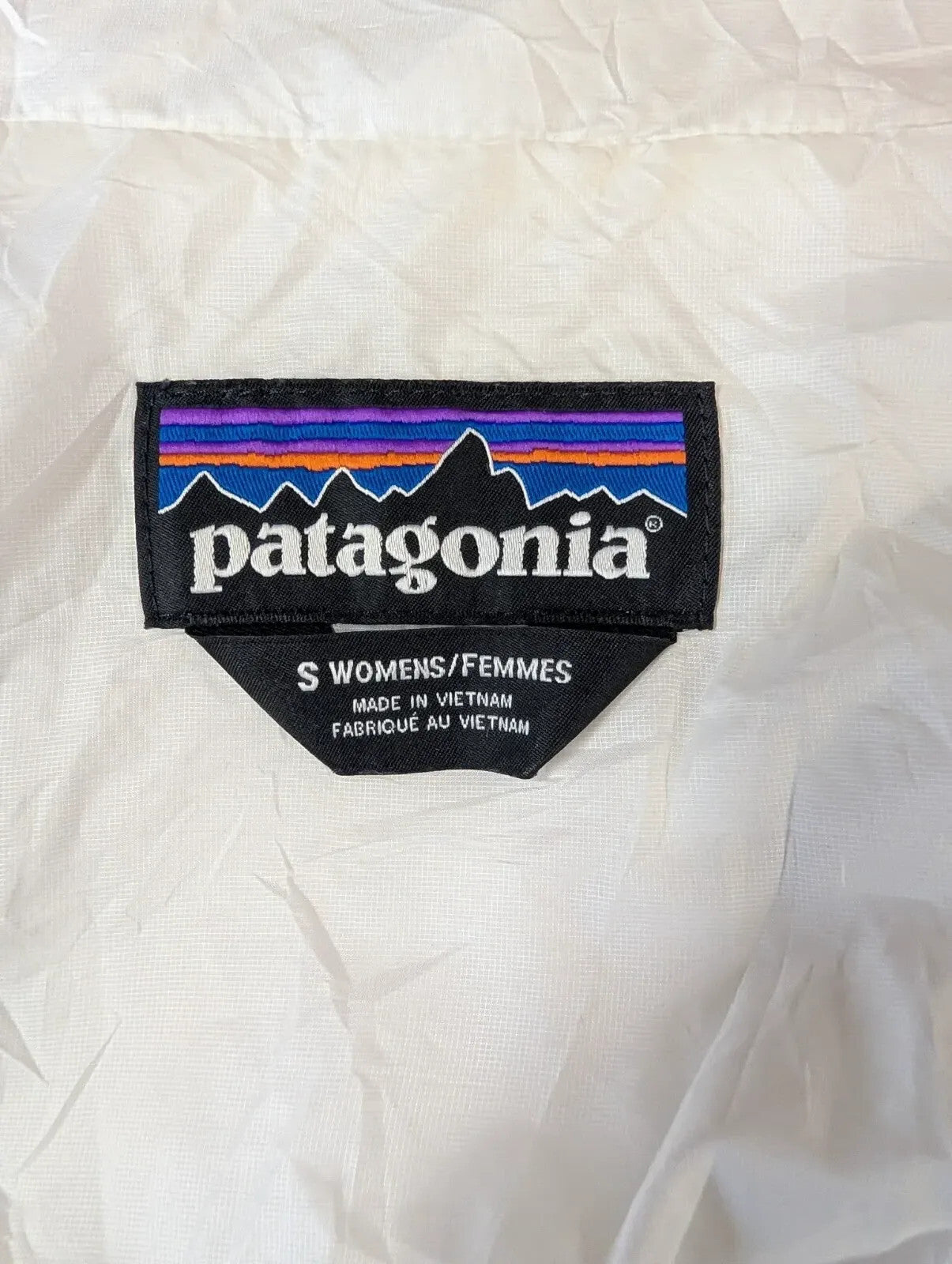 Patagonia Nano Puff Jacket Women Small White Padded Quilted Hiking Walking Trail