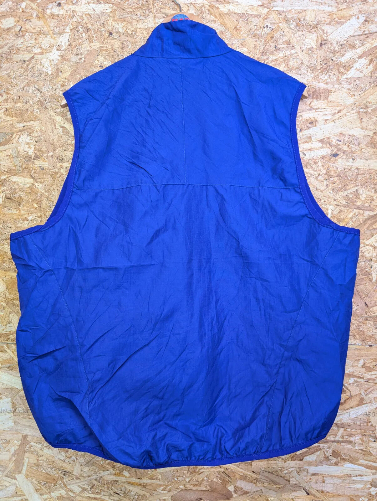 Vintage Patagonia Windbreaker Vest Mens Large Blue Ripstop Full Zip Lightweight