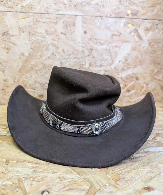 Australias Leading Leather Hat Steer Hide Size XL Brown Hand Made Cowboy