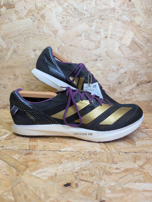 Adidas Adizero Avanti Mens Trainers UK 10.5 Black Gold Purple Running Spikes Marvel Black Panther