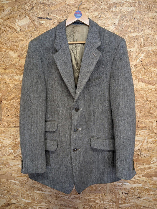 John Brocklehurst Jacket Large 42 Single Breasted Keepers Tweed Wool Norfolk