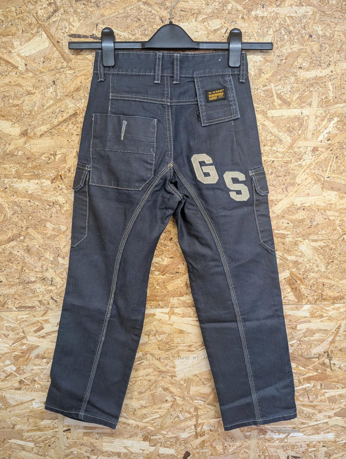 G-Star Raw Elwood Jeans Age 8 Boys W24 L23 Cargo Style Navy Blue Rigid Denim