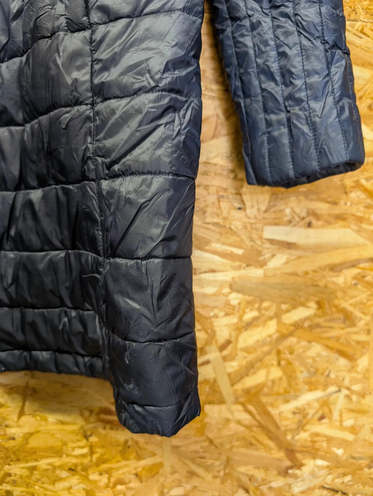 Patagonia Radalie Parka Coat Womens Medium Navy Blue Longline Puffer Padded Nano