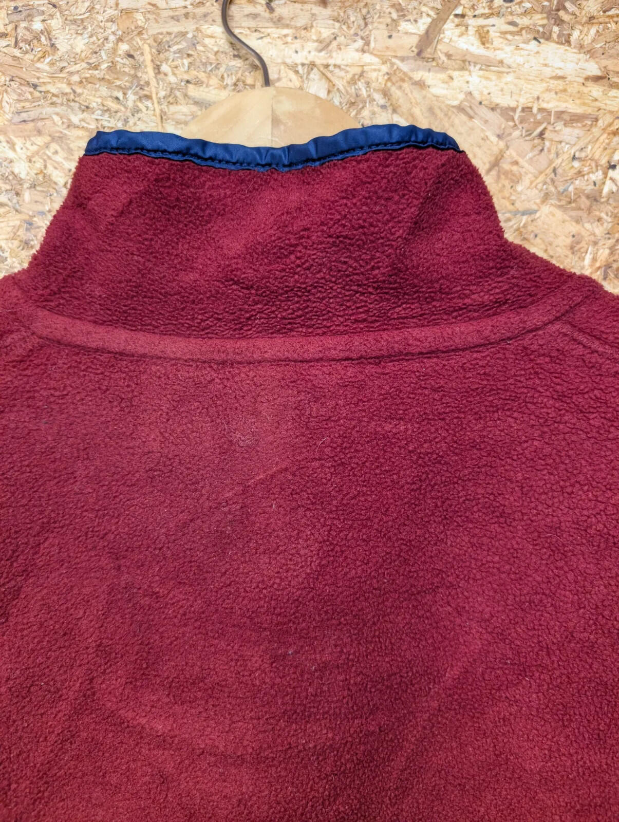 Vintage Patagonia Fleece Mens Medium Burgundy Fleece Snap-T Pullover Canada 90s