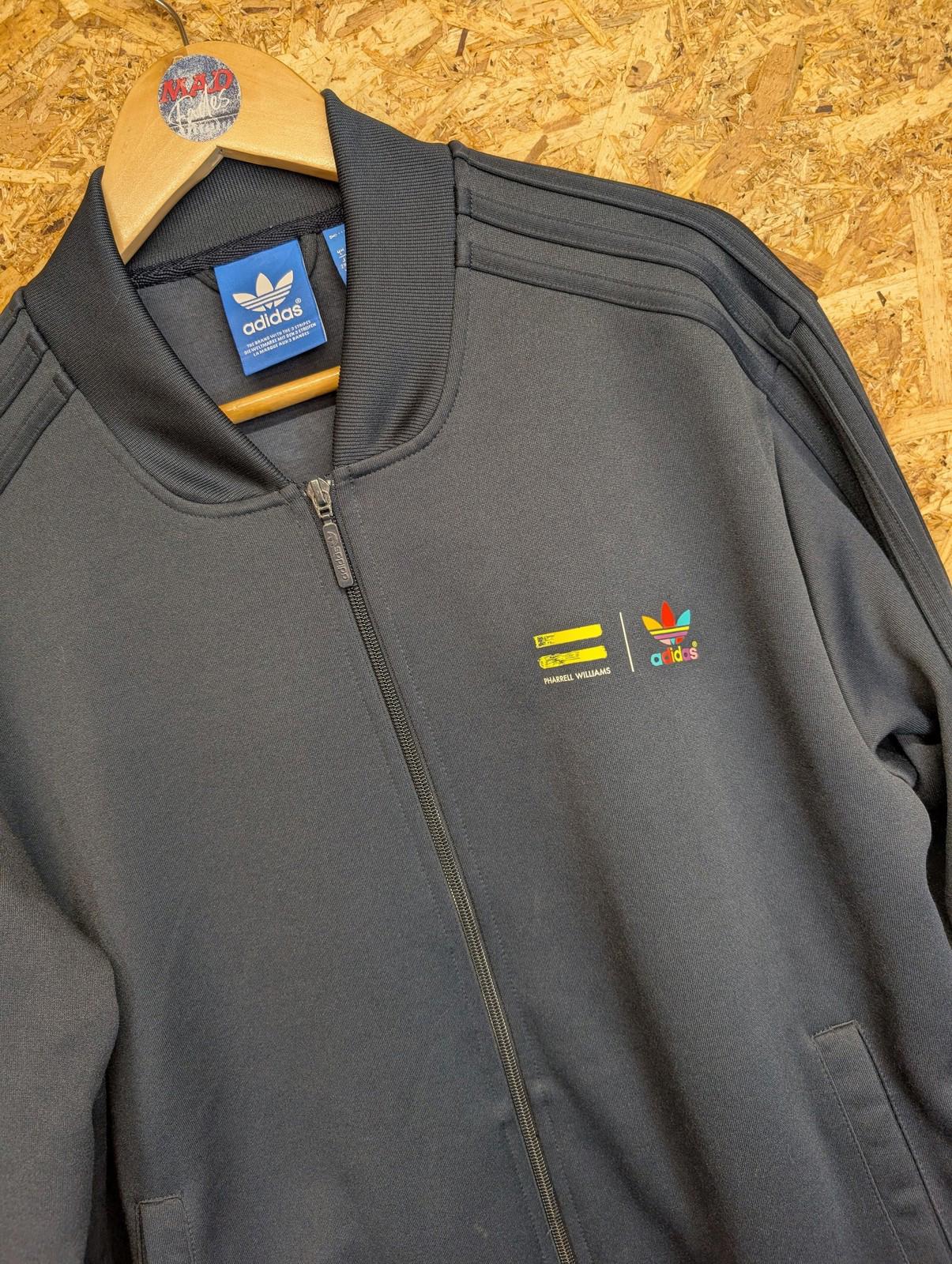 Adidas x Pharrell Williams Jacket Large Men Track Multicoloured Logo Navy Blue