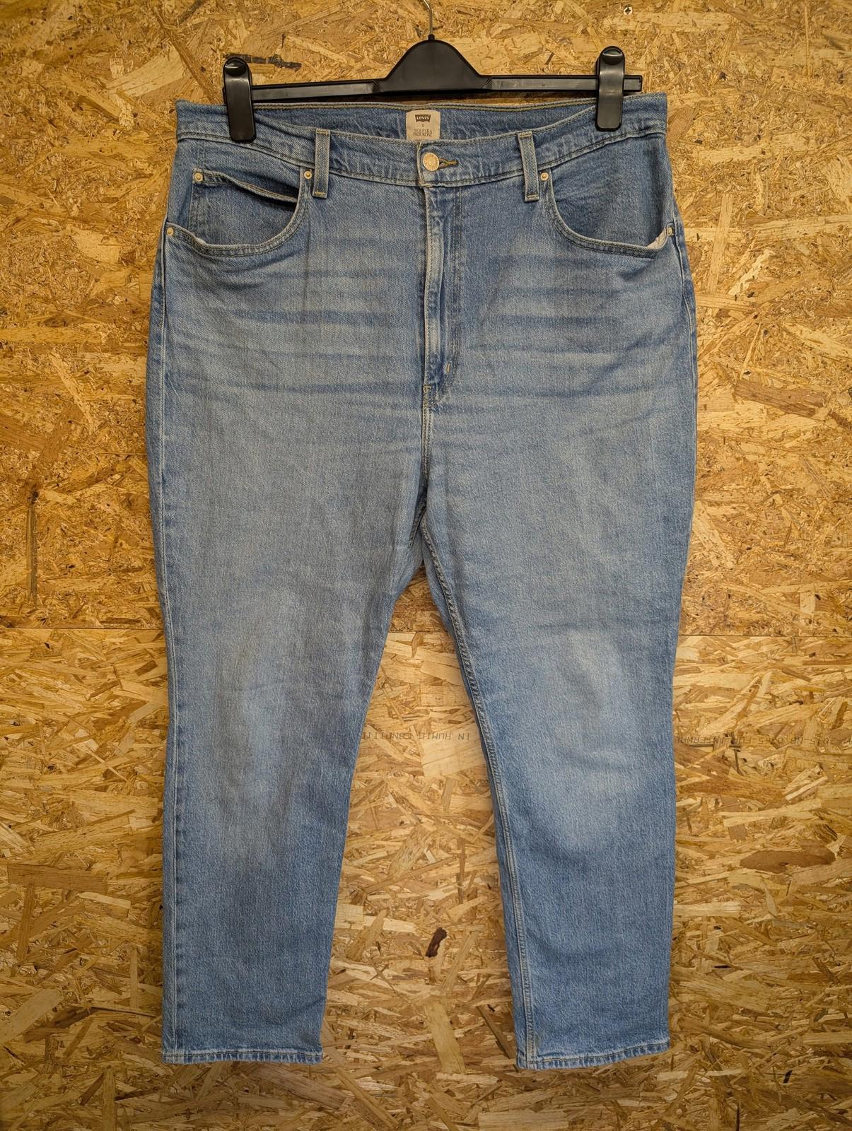 Levis Jeans UK 16 W34 L29 Women Deepika Padukone Straight Leg Blue Stonewash