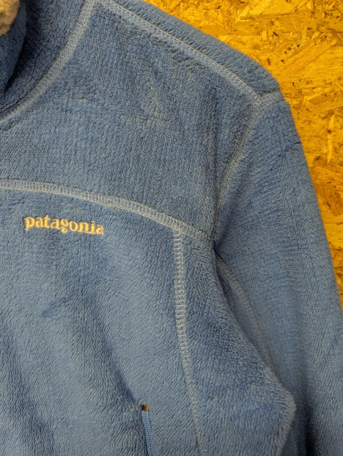Patagonia R4 Fleece Jacket Womens Medium Blue Made in USA Polartec Full Zip 90s