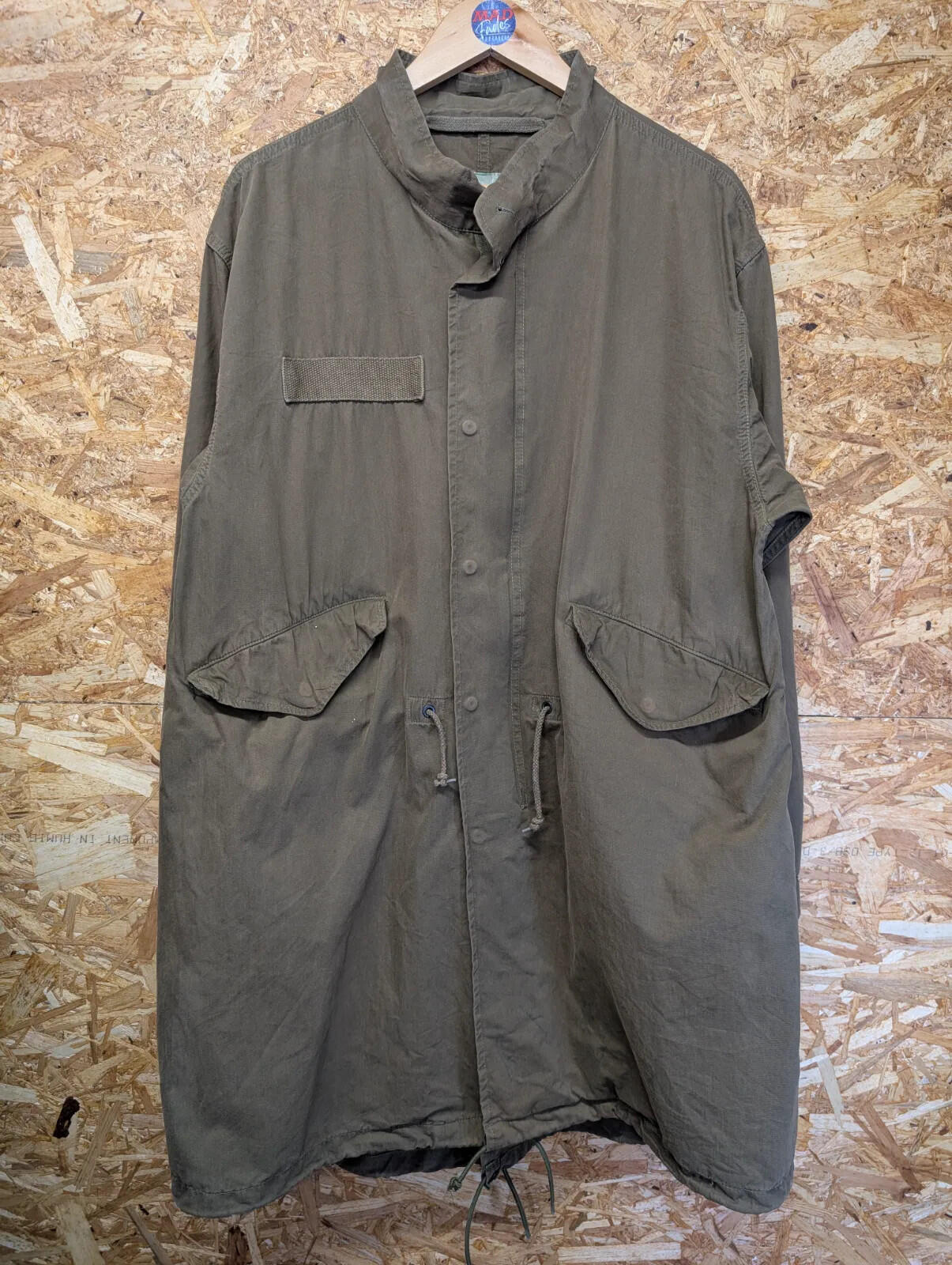 Vintage M-65 Fishtail Parka Mens Medium Olive Green 70s US Army Cotton Zip