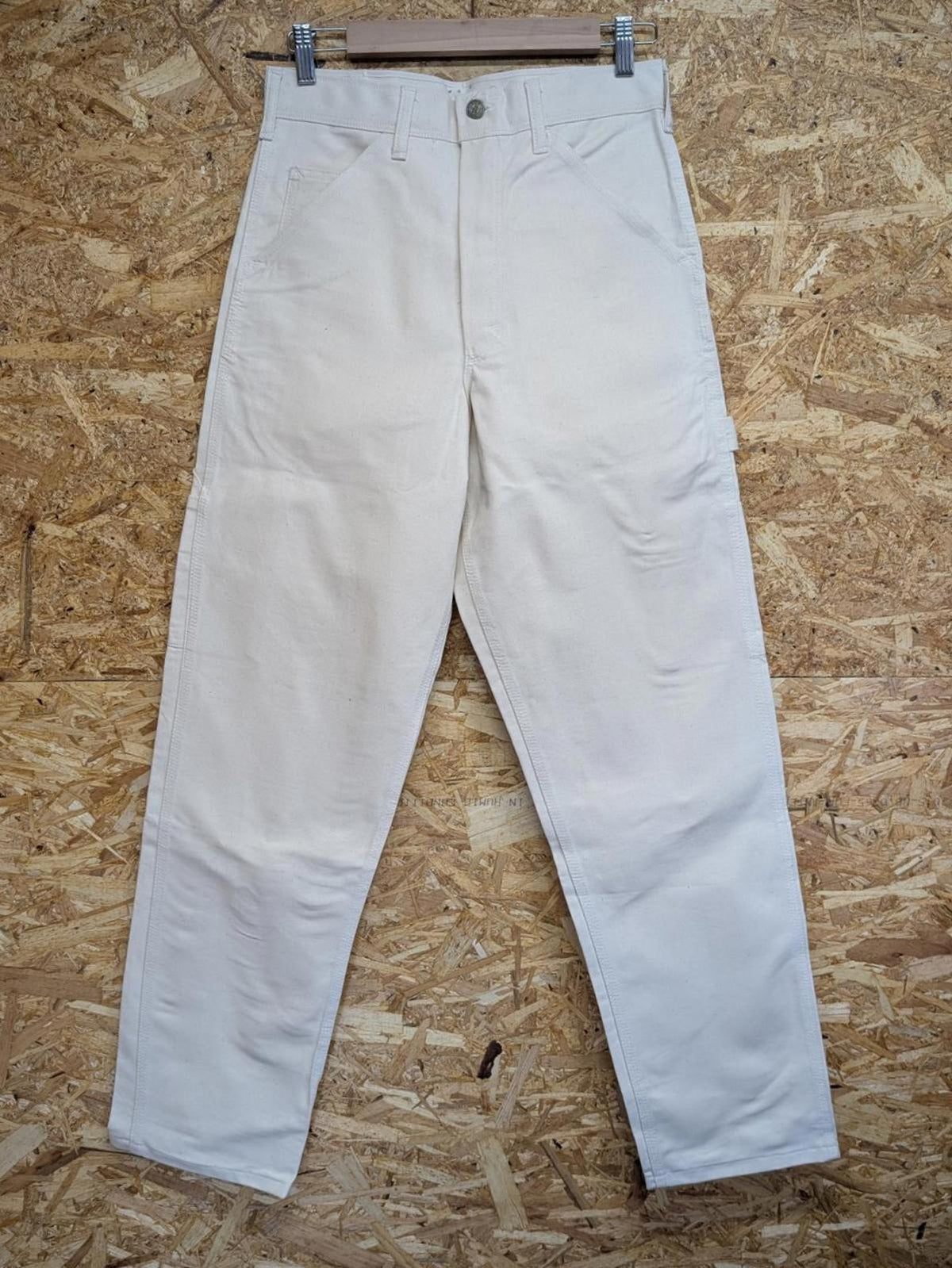 Stan Ray Carpenter Jeans W28 L32 Men Baggy Fit Cream White Cargo USA Zip Fly