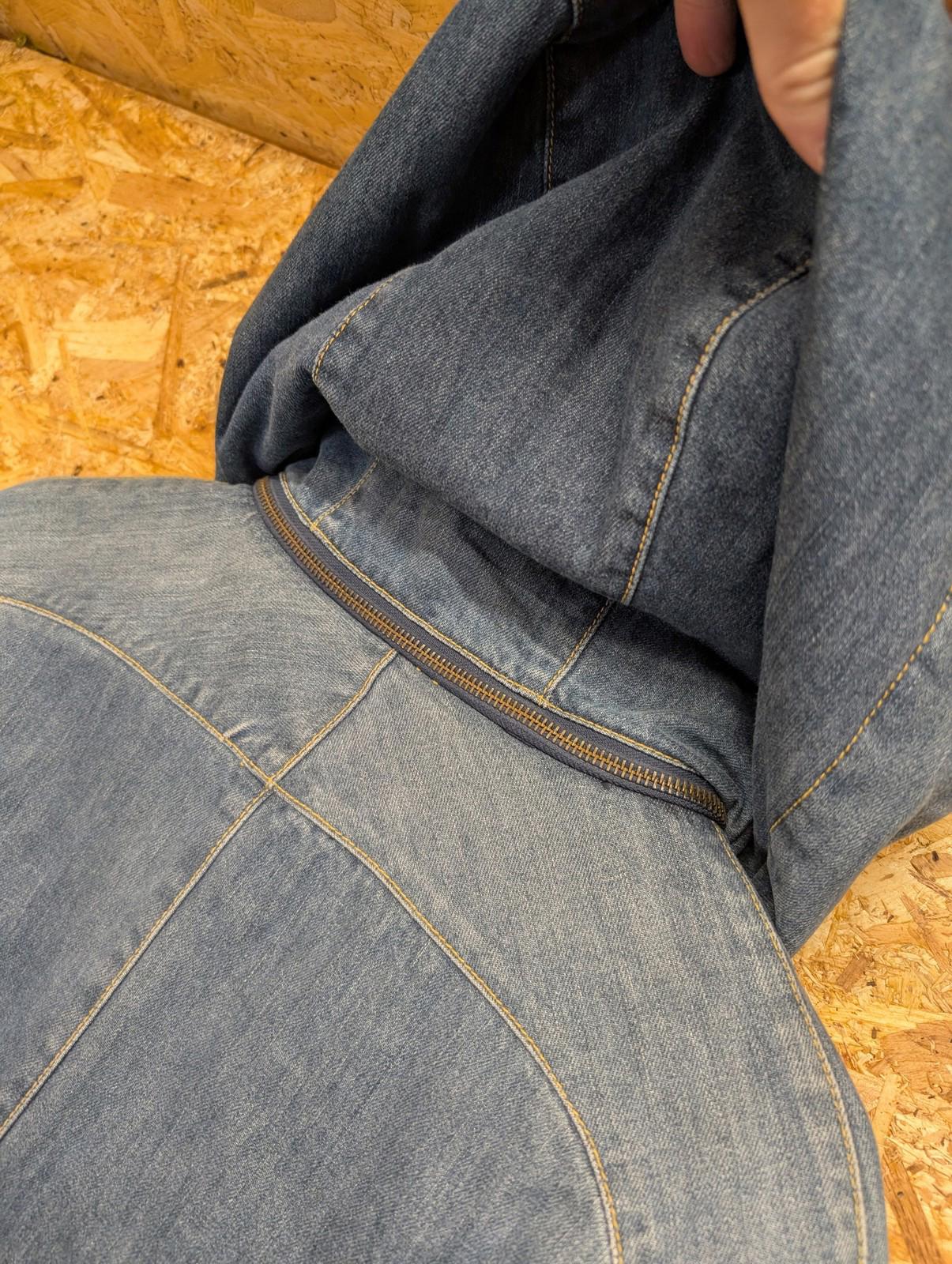 Levis Engineered Jacket Small Men Denim Hooded Blue Padded Jean Vintage Y2K